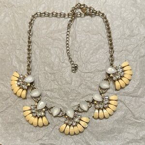 Vintage Natasha Elegant Cream and Silver Necklace